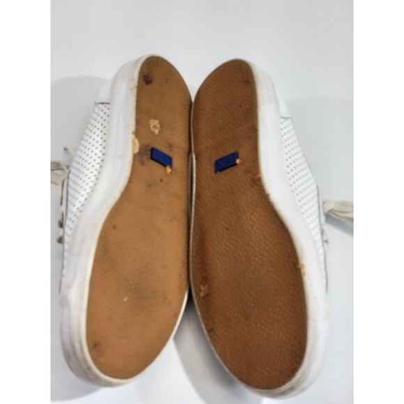 BF Women's Size 9 KEDS White Perforated Leather Lace Up Kickstart Sneakers Shoes - Picture 9 of 10